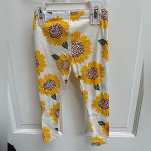 NWOT Carter’s 2T White & Yellow Sunflower Girls Leggings Pants